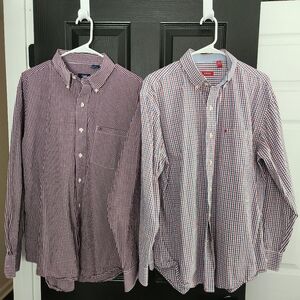 Izod Casual Button Down Shirts. Men's Lg